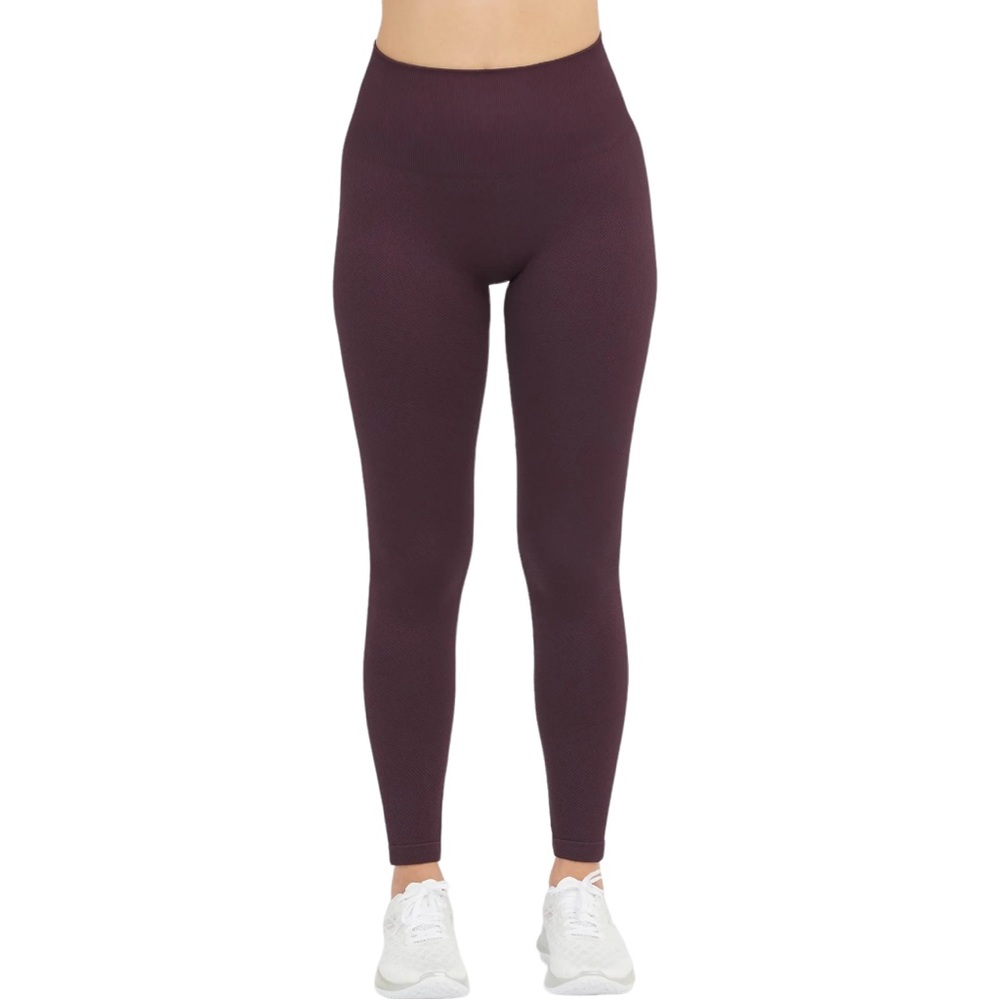 Spanx Rib Seamless High Waist Leggings in Jammy Plum (XS)